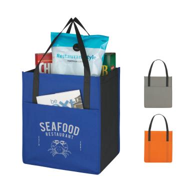 NON-WOVEN SHOPPER'S POCKET TOTE BAG
