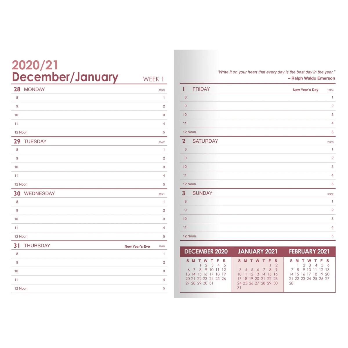 Weekly Planner w/ Executive Vinyl Cover