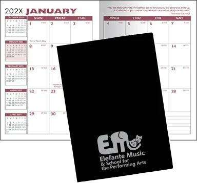 Card Stock Cover 7"X10" Planner w/ Monthly Insert