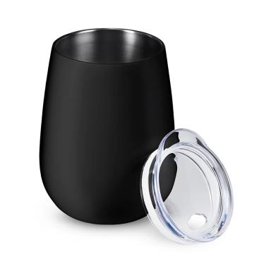 10 OZ. STEMLESS VACUUM WINE TUMBLER WITH LID