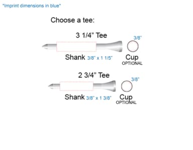 Bag of Four 2 3/4" Golf Tees