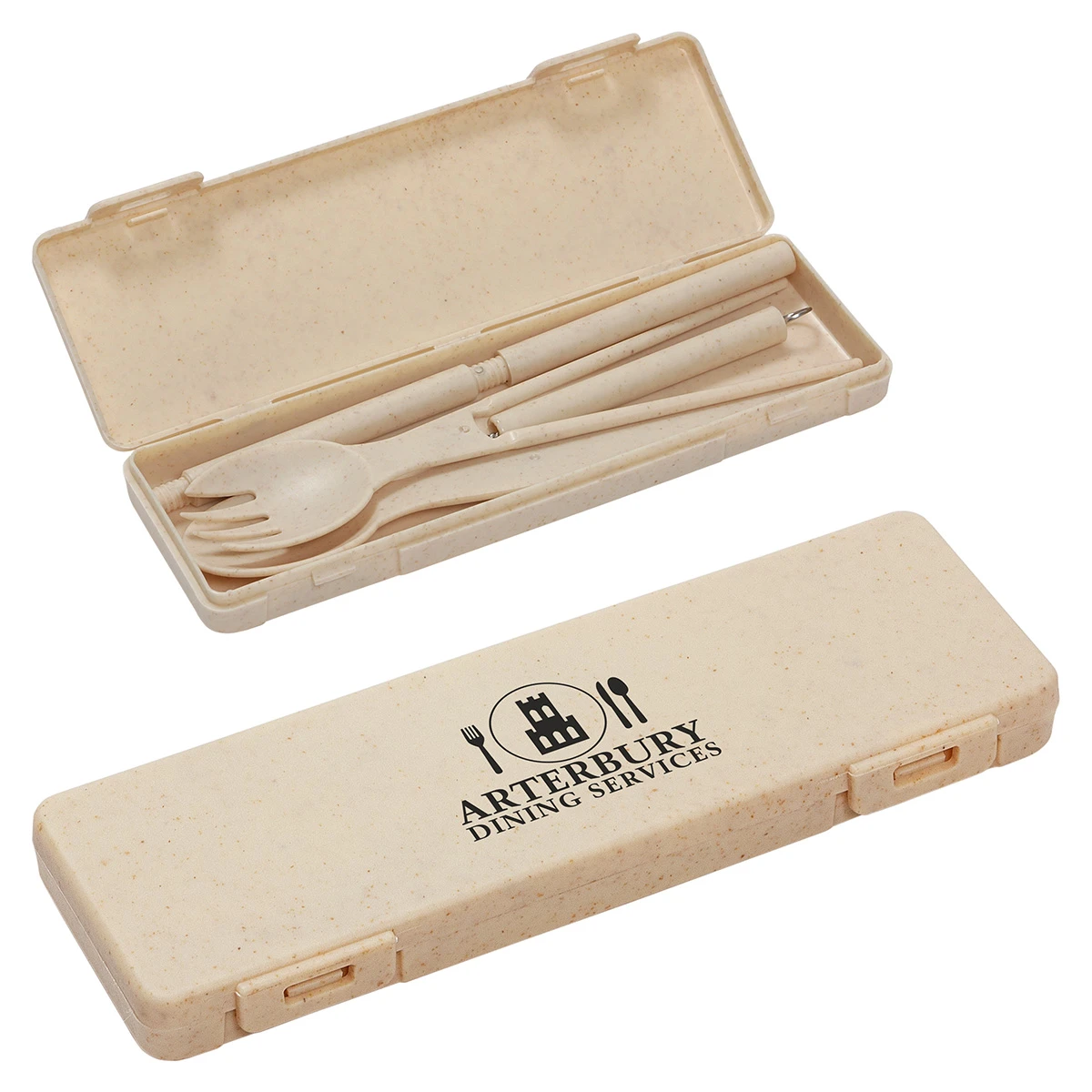 6-in-1 Portable Wheatstraw Tableware Set