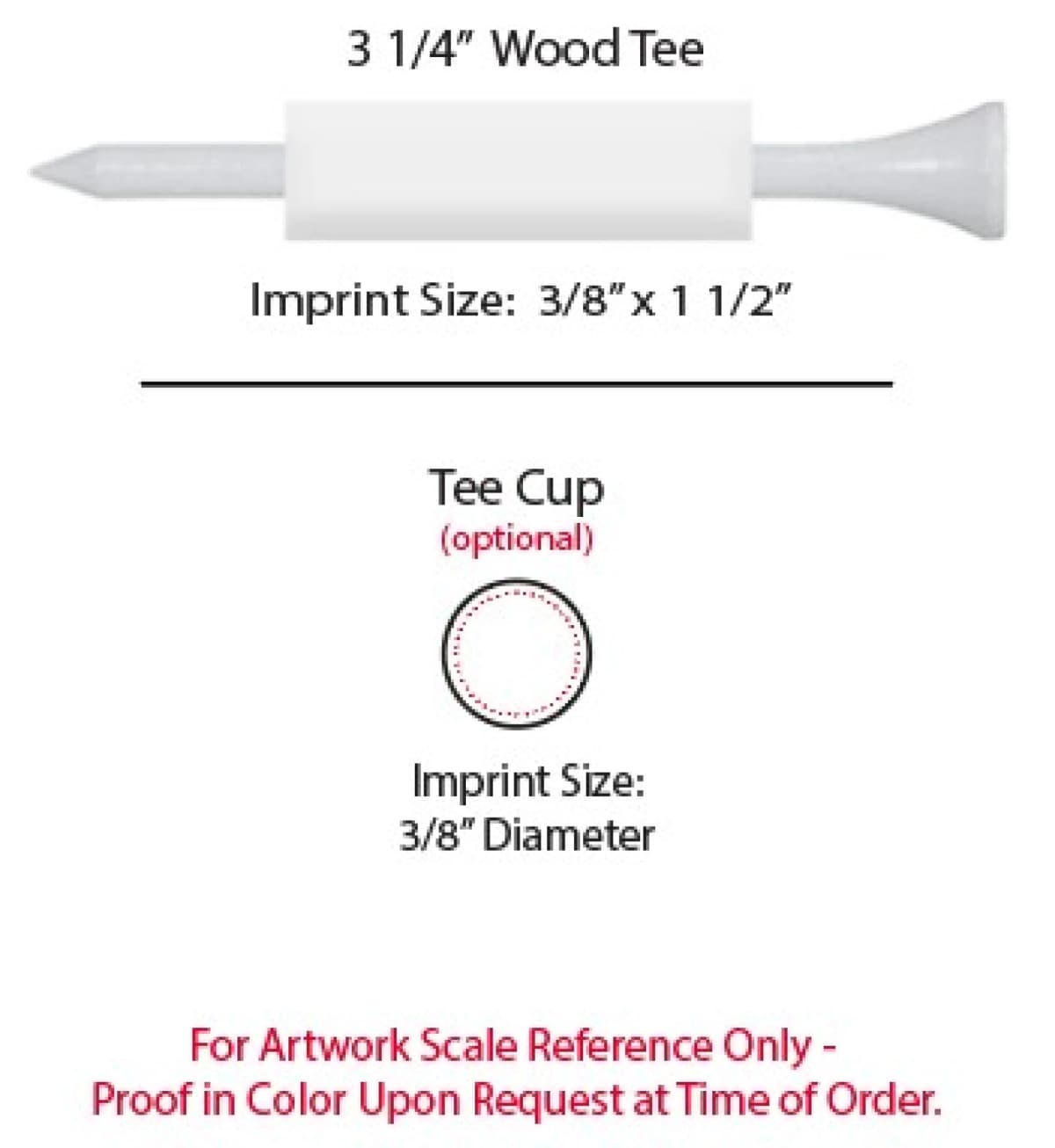 Bag of Twenty 3 1/4" Golf Tees