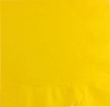 School Bus Yellow 3 Ply Dinner Napkins