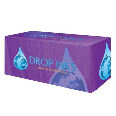 Fitted All Over Dye Sub Table Cover - 4-sided, fits 6' table