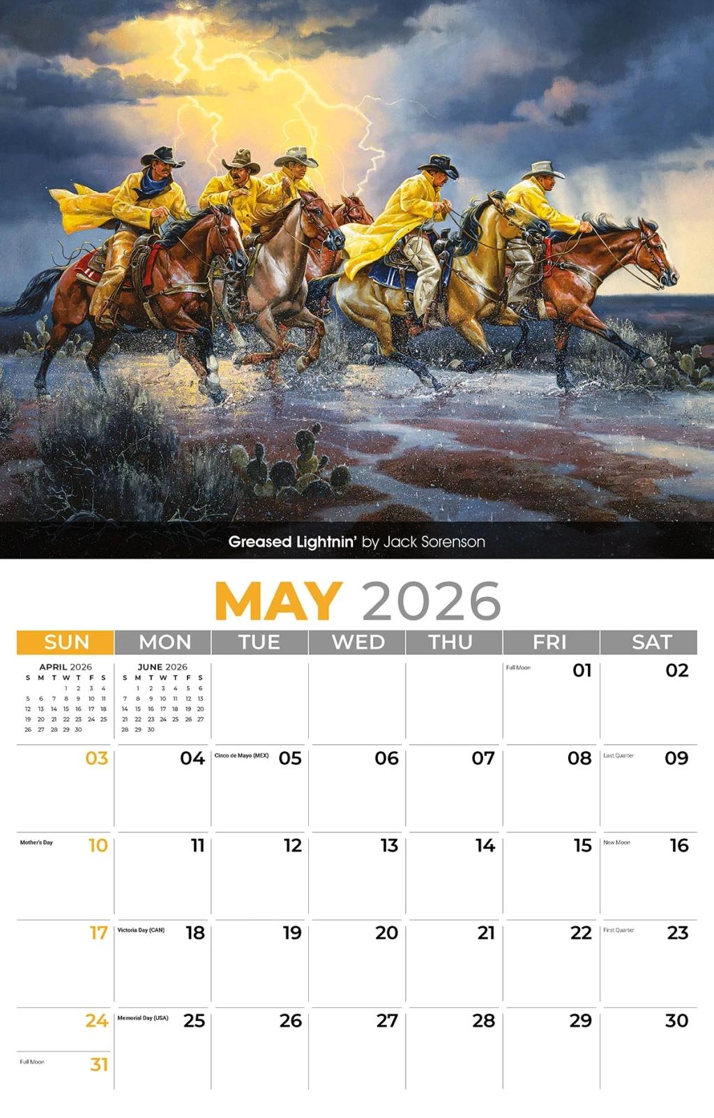 Galleria Wall Calendar 2026 Spirit of the West