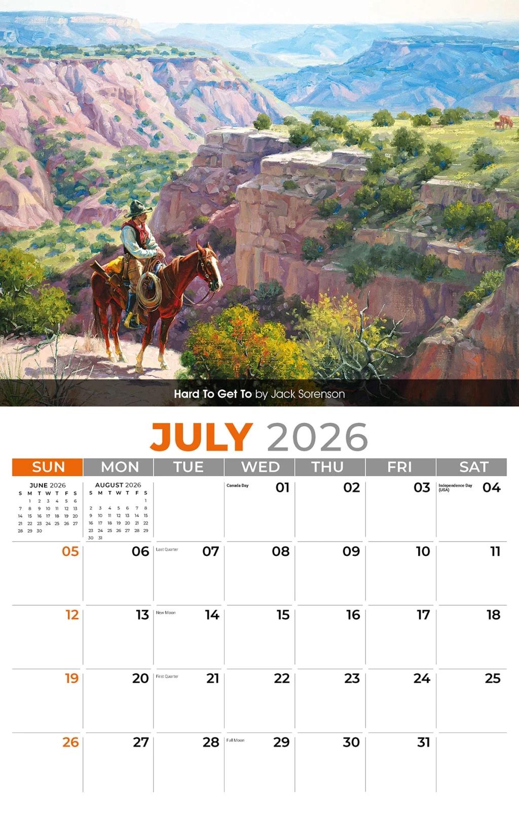 Galleria Wall Calendar 2026 Spirit of the West