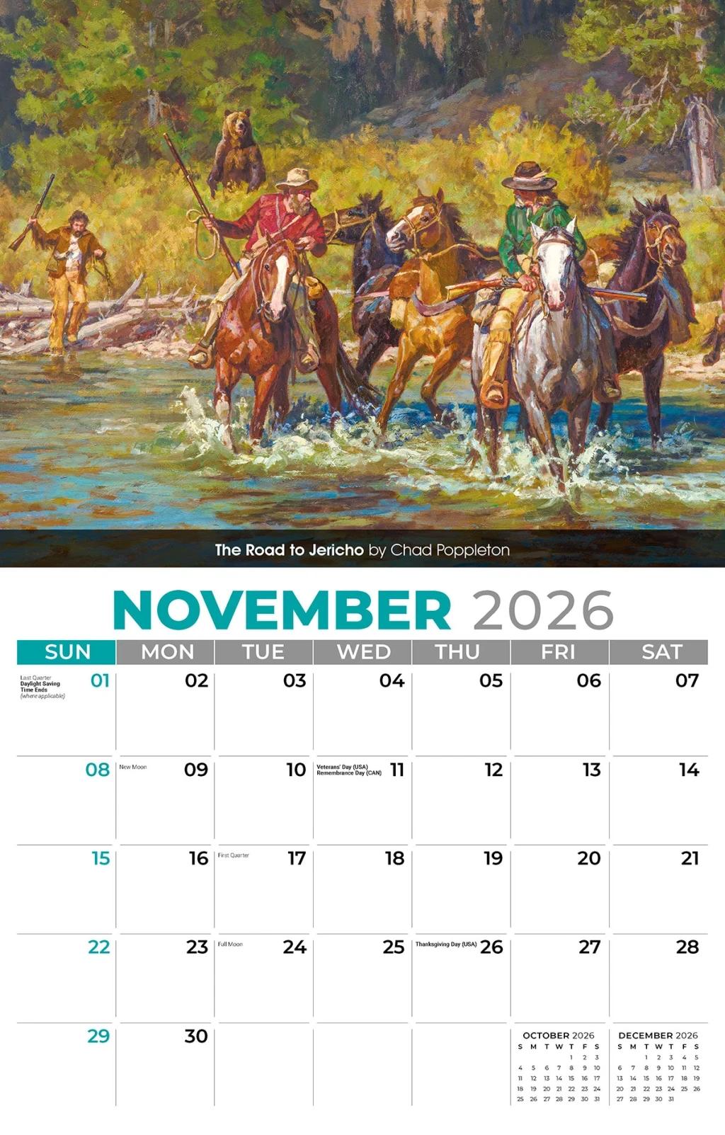 Galleria Wall Calendar 2026 Spirit of the West