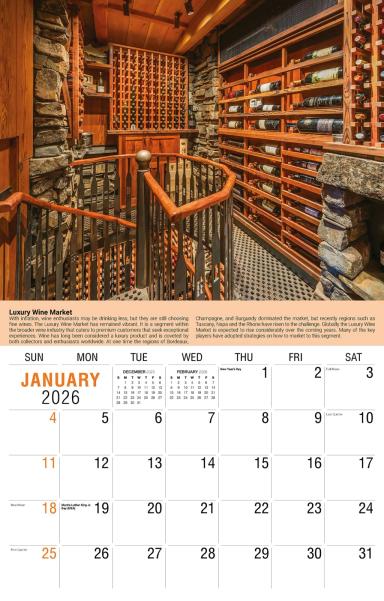 Galleria Wall Calendar 2026 Vintage