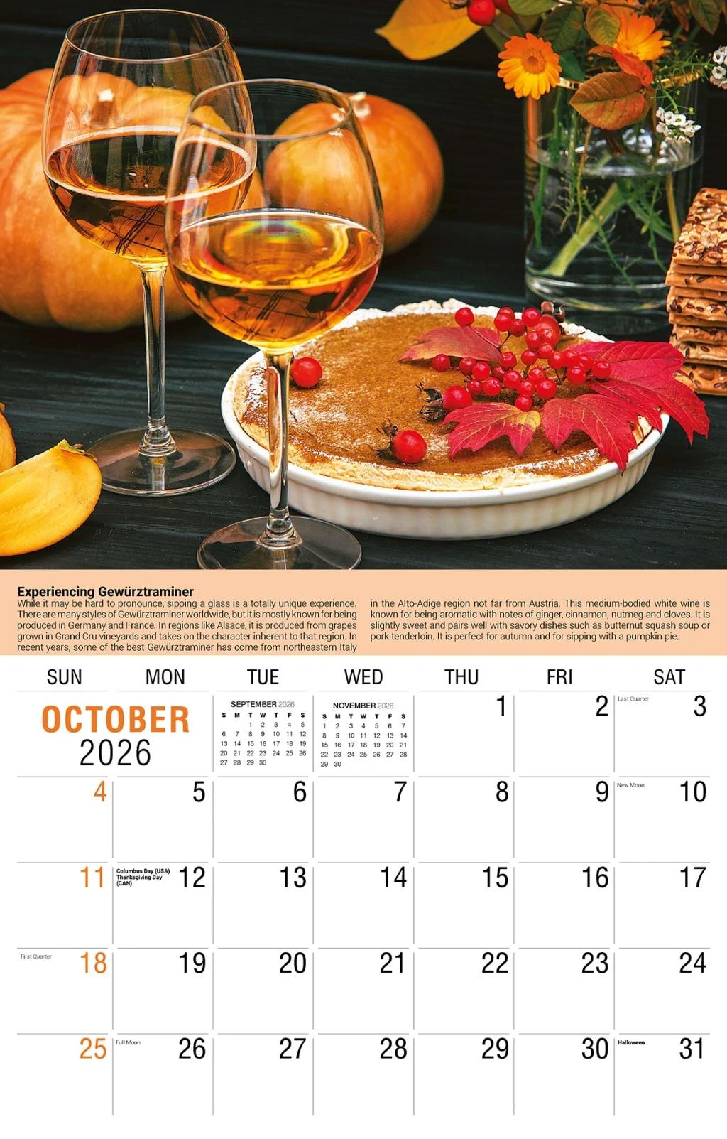 Galleria Wall Calendar 2026 Vintage