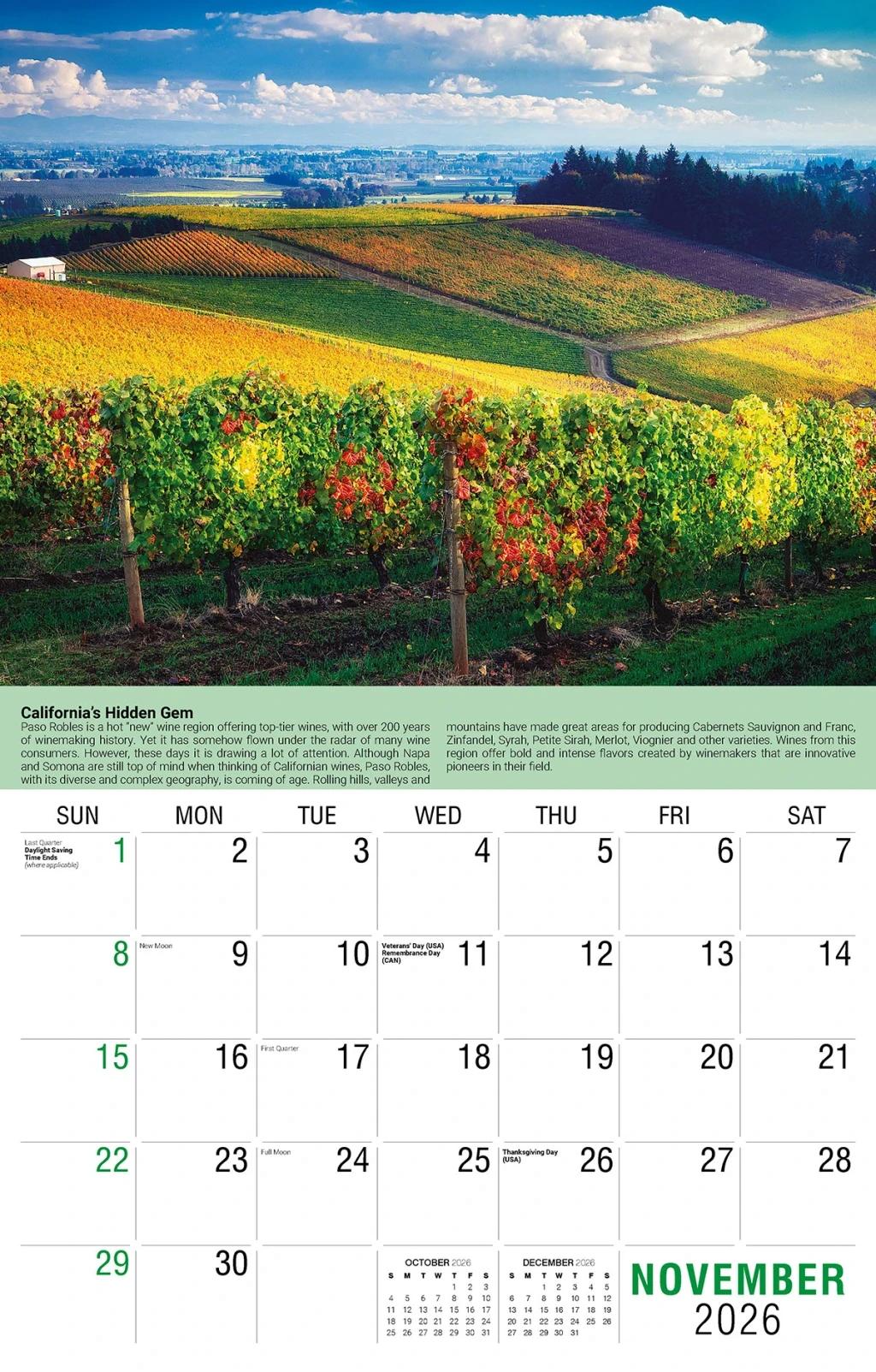 Galleria Wall Calendar 2026 Vintage