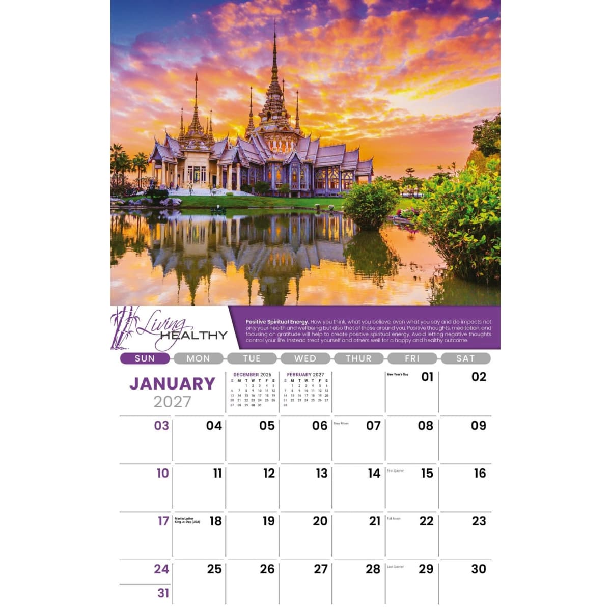 Galleria Wall Calendar 2027 Living Healthy