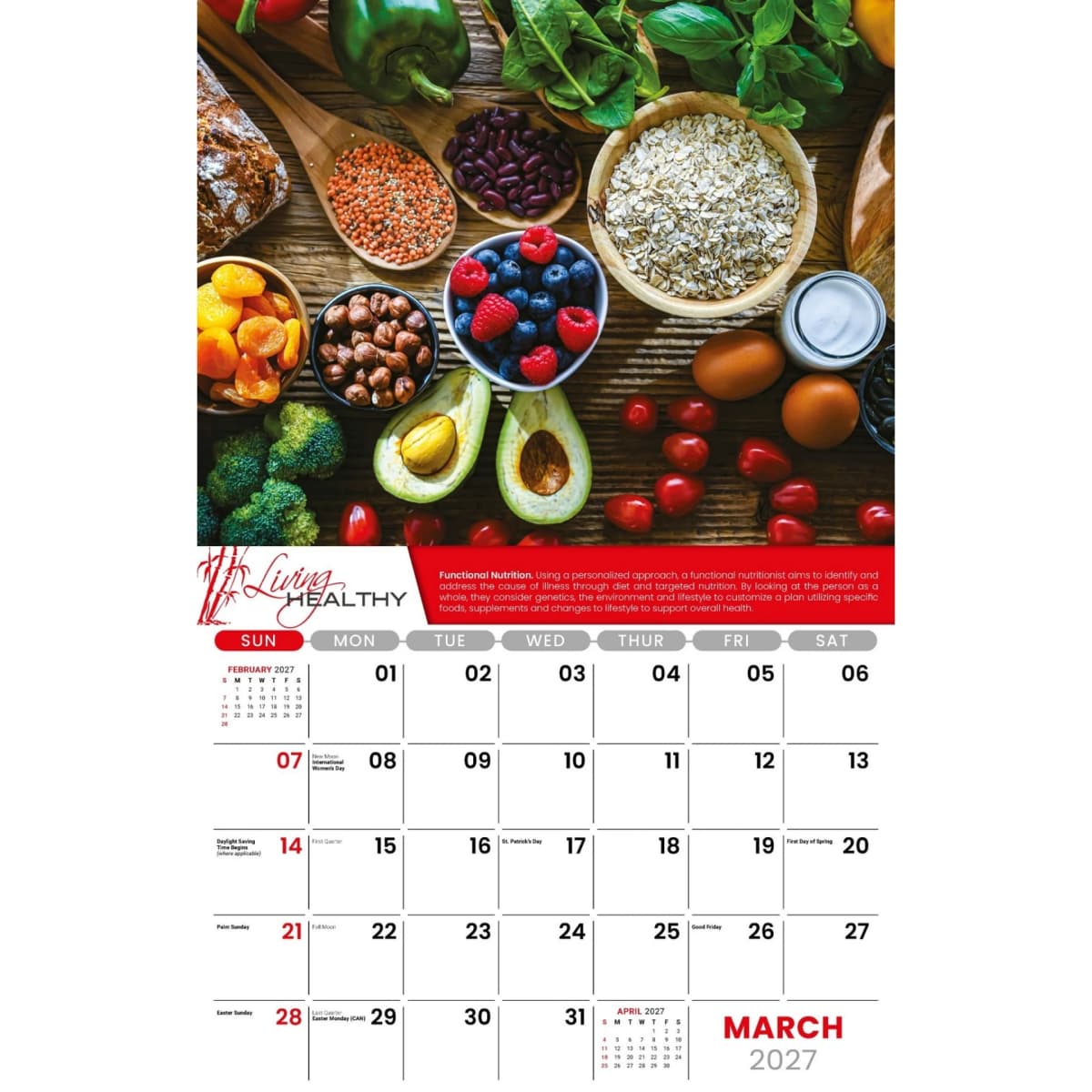 Galleria Wall Calendar 2027 Living Healthy