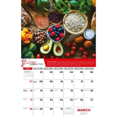 Galleria Wall Calendar 2027 Living Healthy