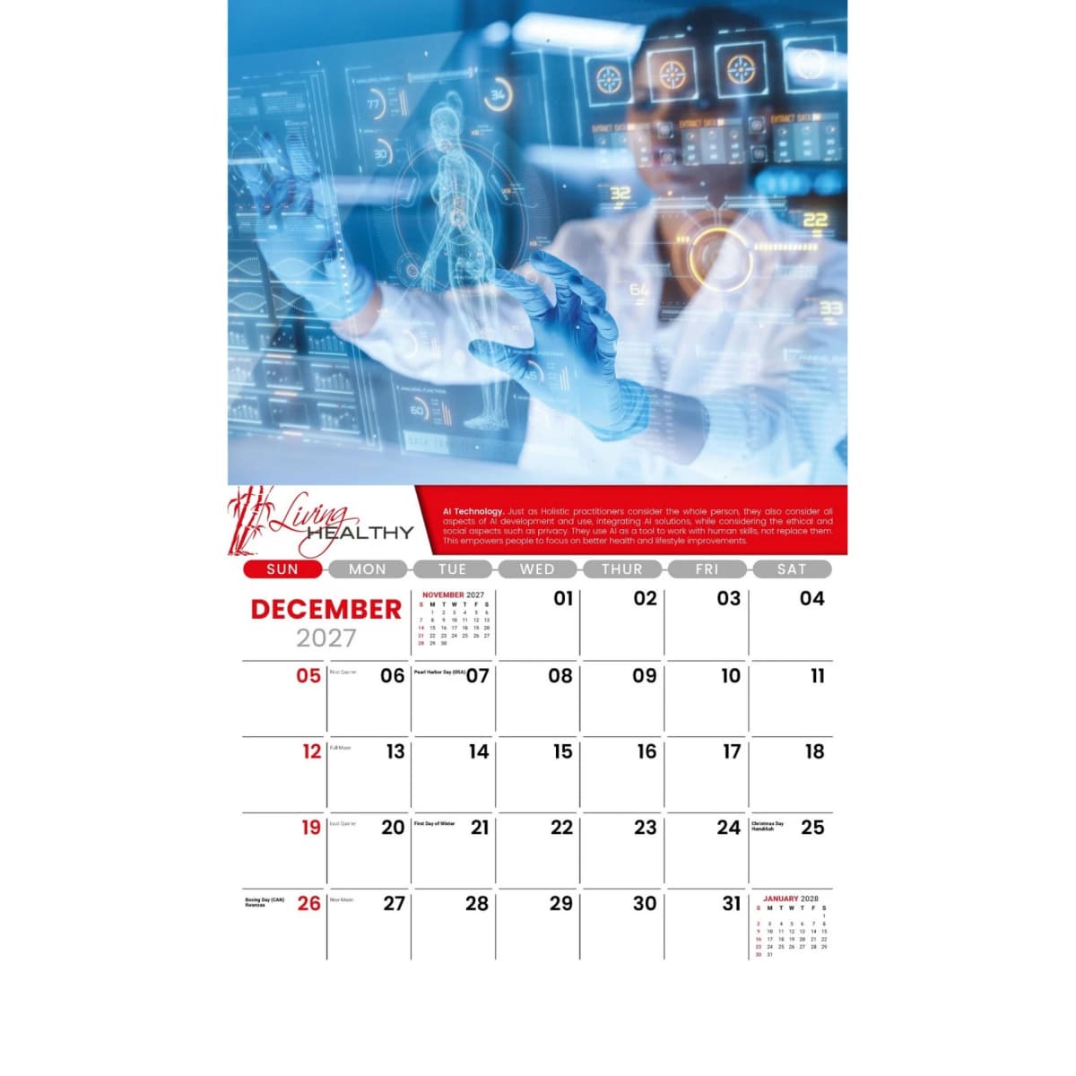 Galleria Wall Calendar 2027 Living Healthy