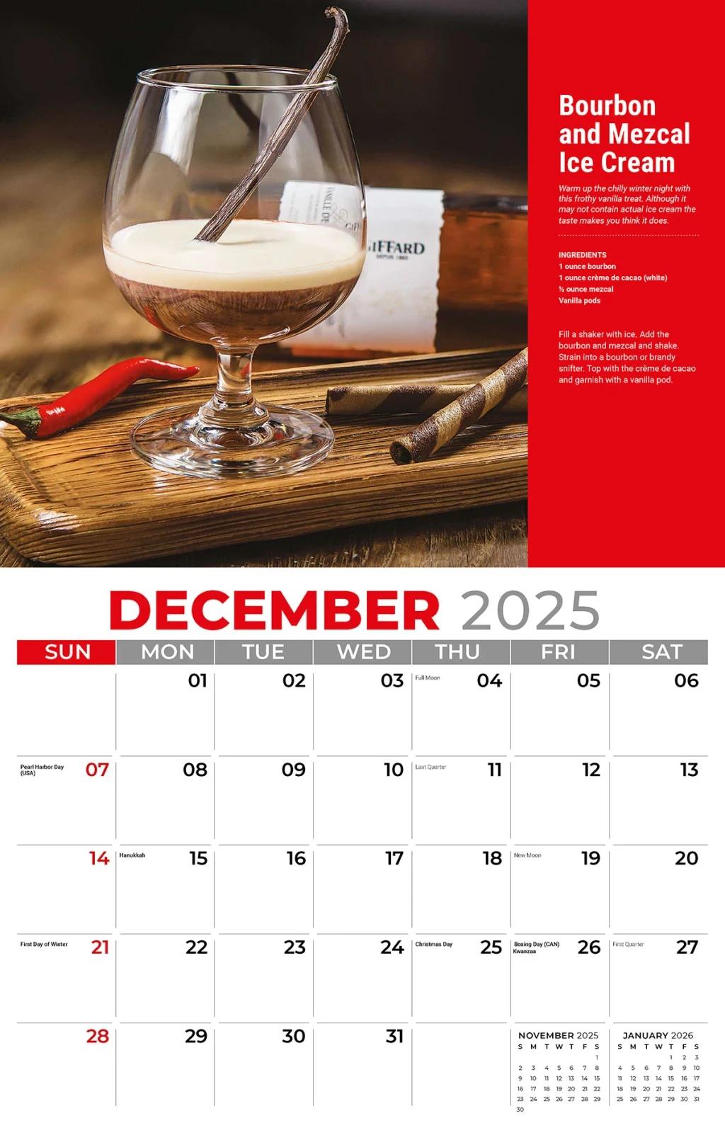 Galleria Wall Calendar 2026 Happy Hour