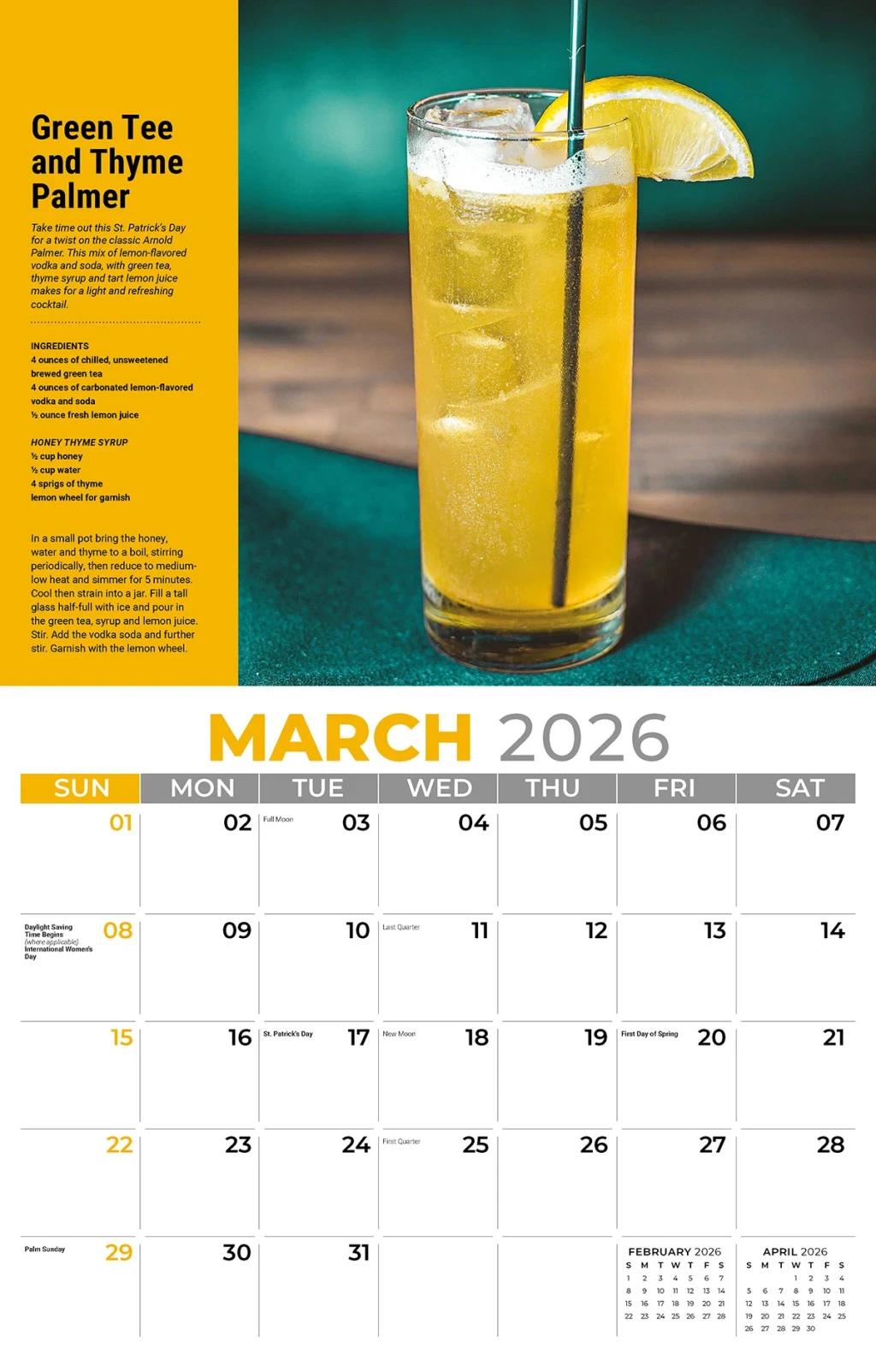 Galleria Wall Calendar 2026 Happy Hour