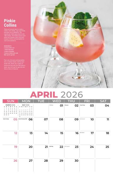 Galleria Wall Calendar 2026 Happy Hour