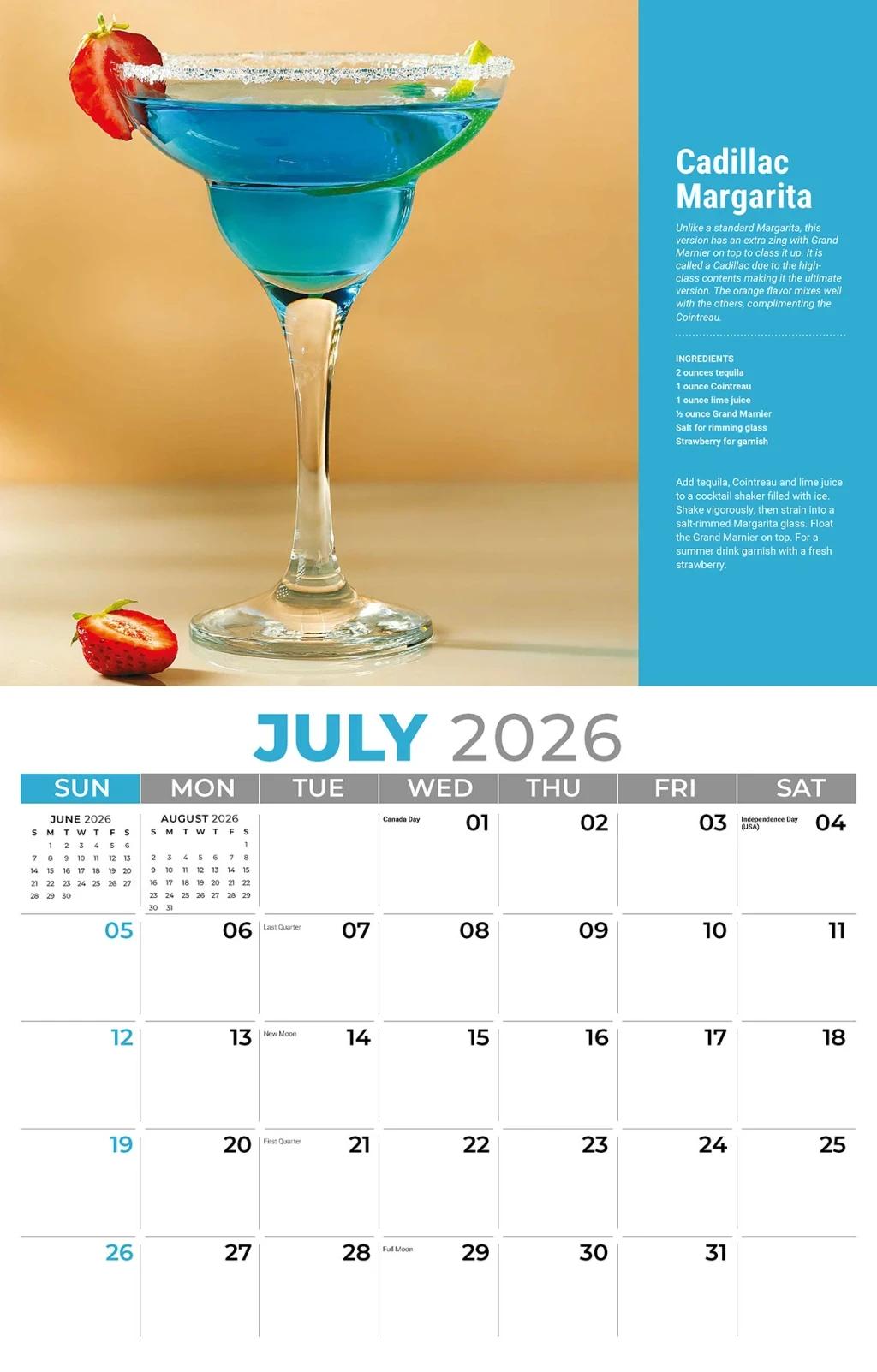 Galleria Wall Calendar 2026 Happy Hour