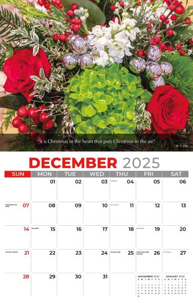 Galleria Wall Calendar 2026 Flowers & Garden