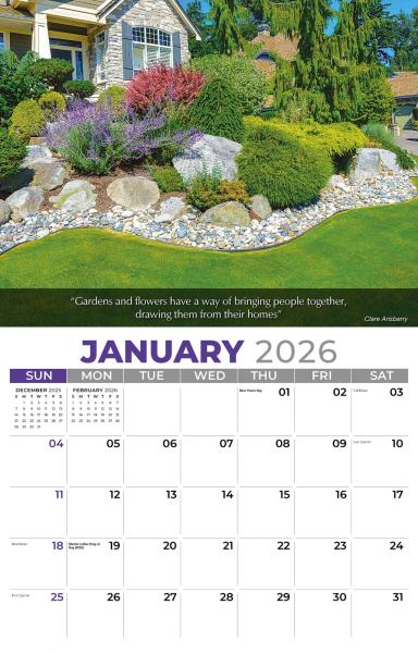 Galleria Wall Calendar 2026 Flowers & Garden