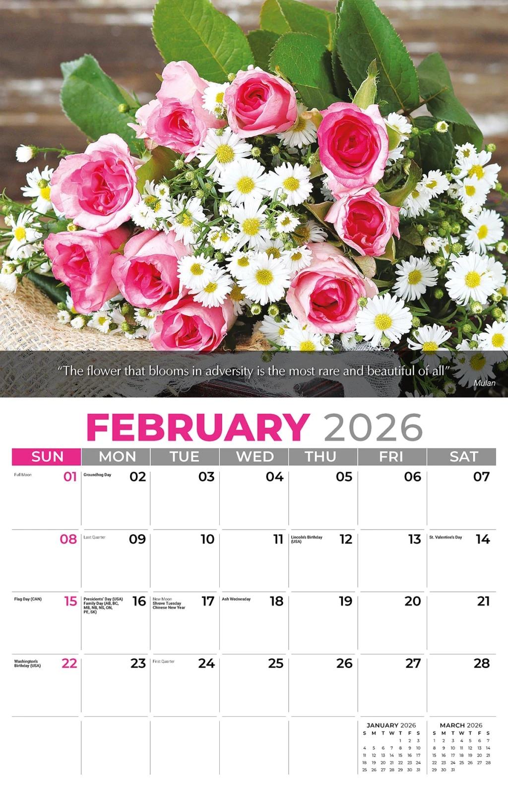 Galleria Wall Calendar 2026 Flowers & Garden
