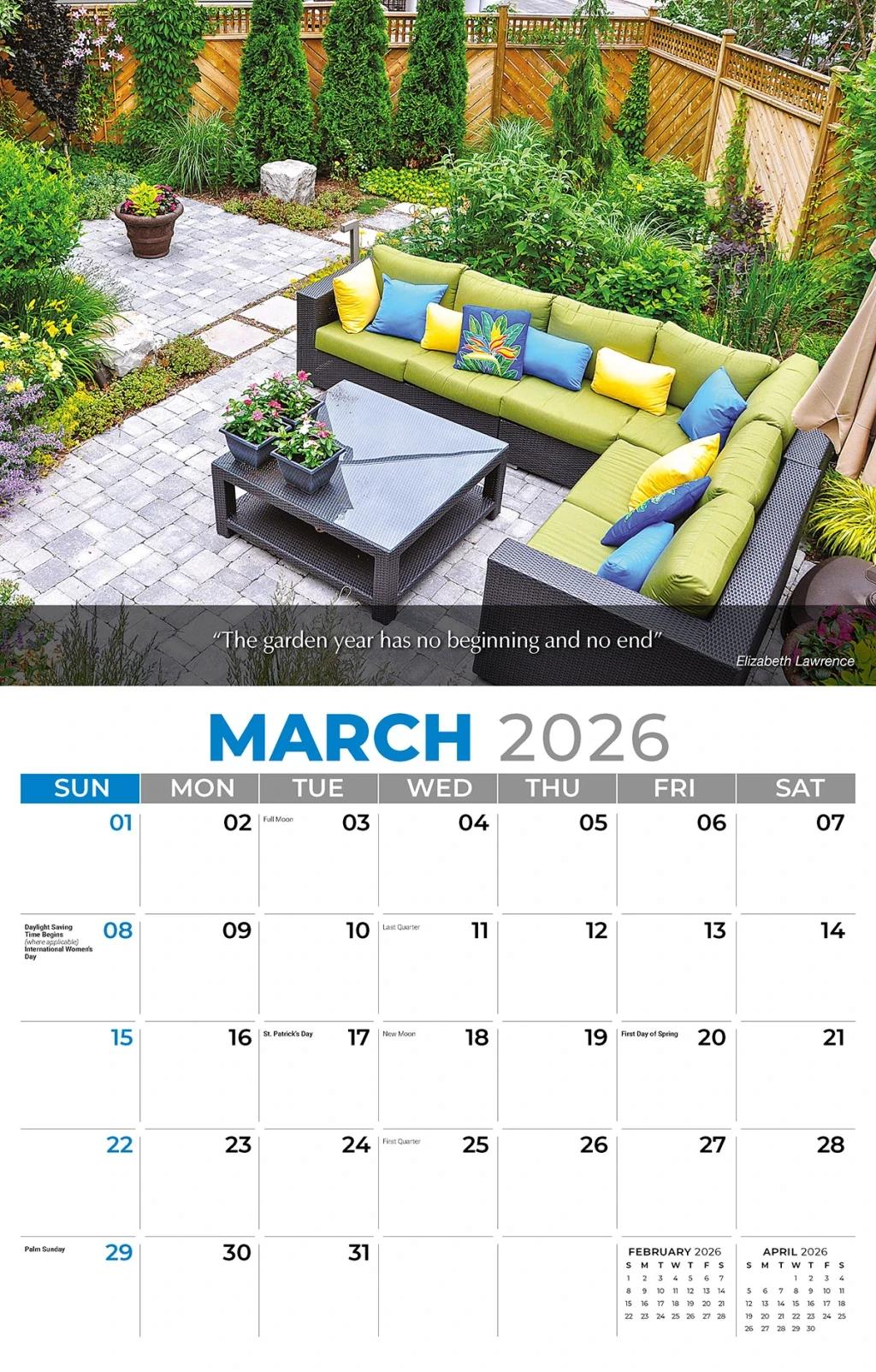 Galleria Wall Calendar 2026 Flowers & Garden