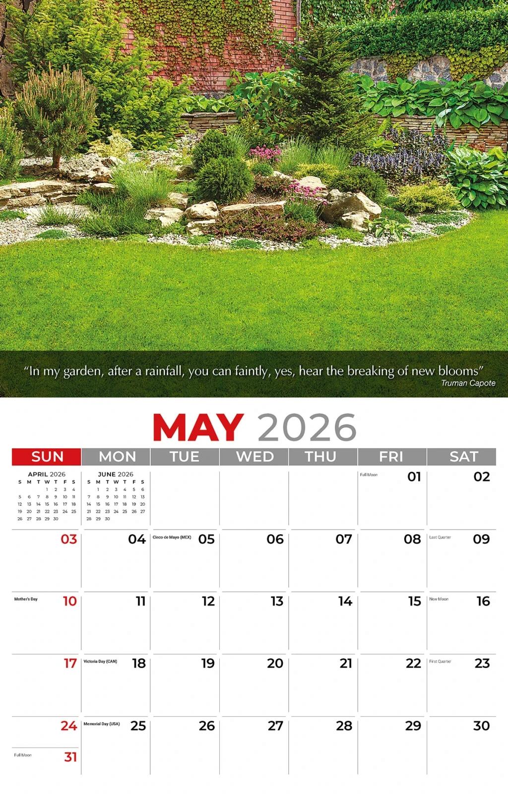 Galleria Wall Calendar 2026 Flowers & Garden