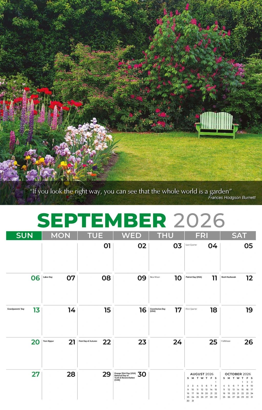 Galleria Wall Calendar 2026 Flowers & Garden