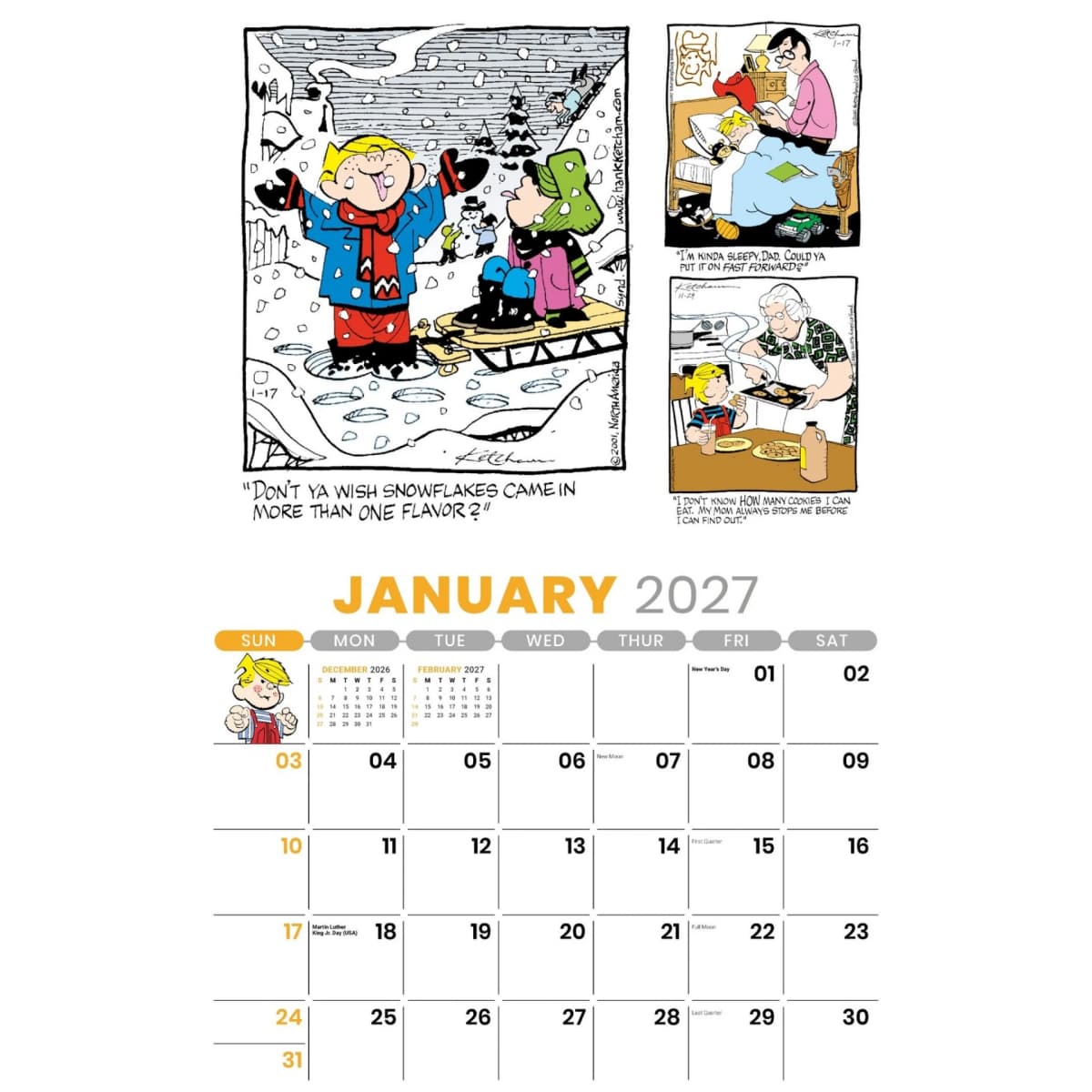 Galleria Wall Calendar 2027 Dennis The Menace