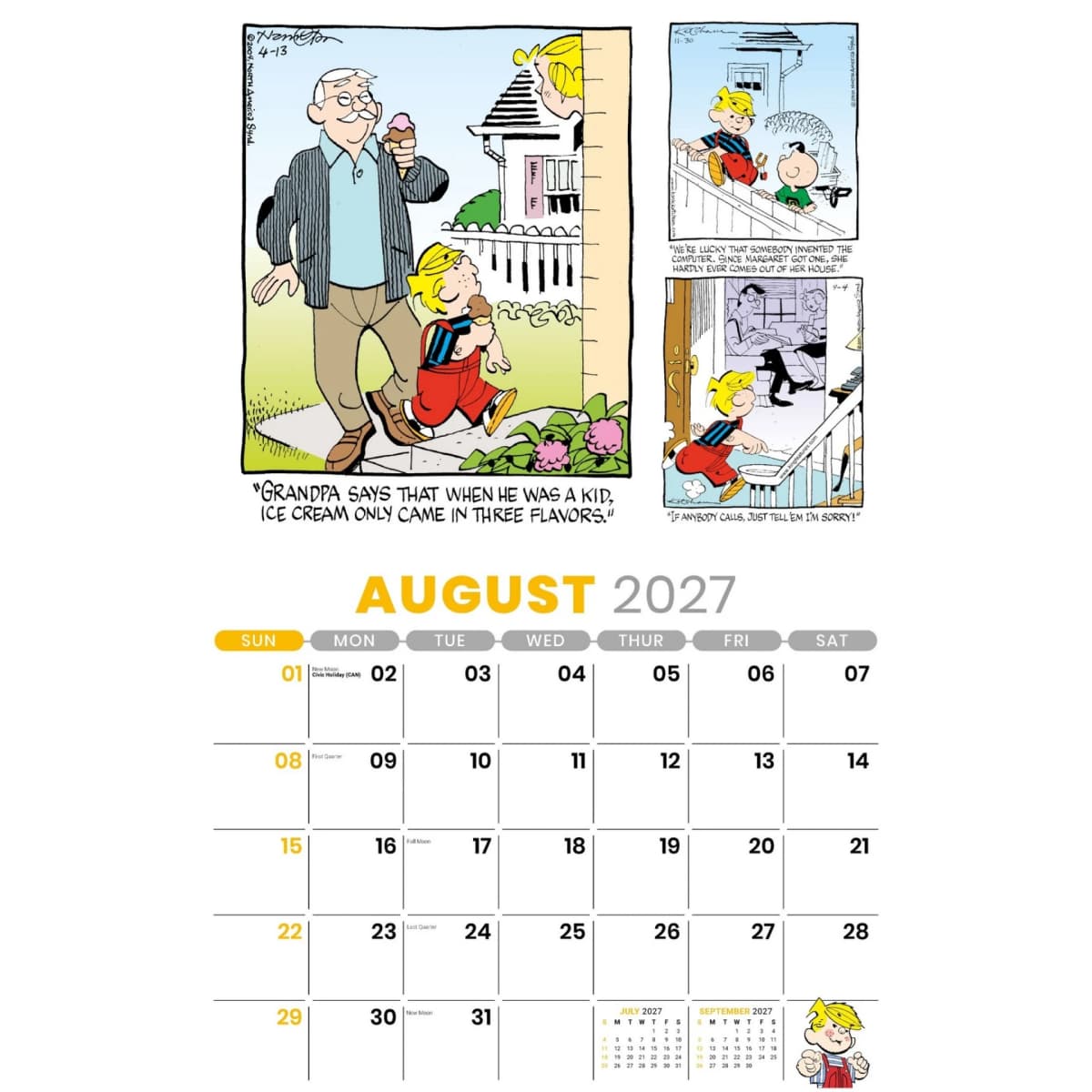 Galleria Wall Calendar 2027 Dennis The Menace