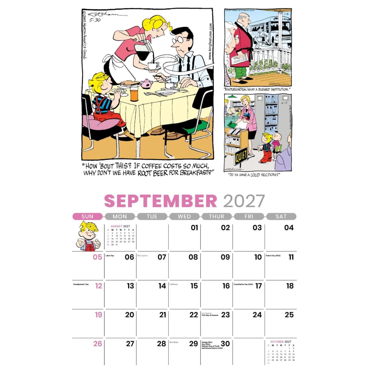 Galleria Wall Calendar 2027 Dennis The Menace