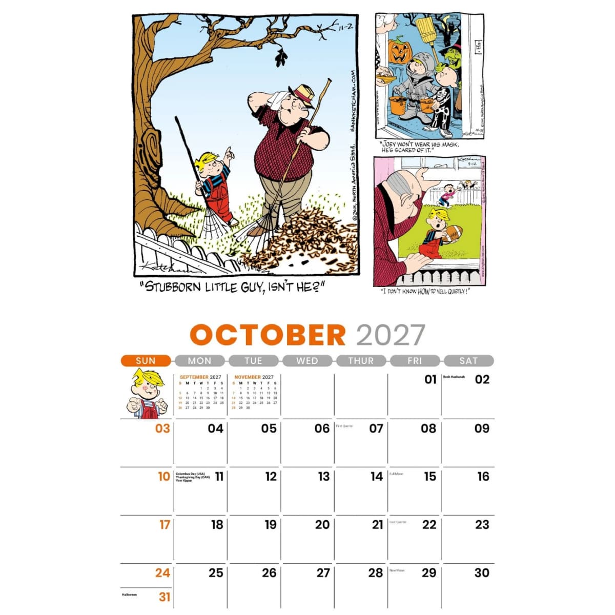 Galleria Wall Calendar 2027 Dennis The Menace