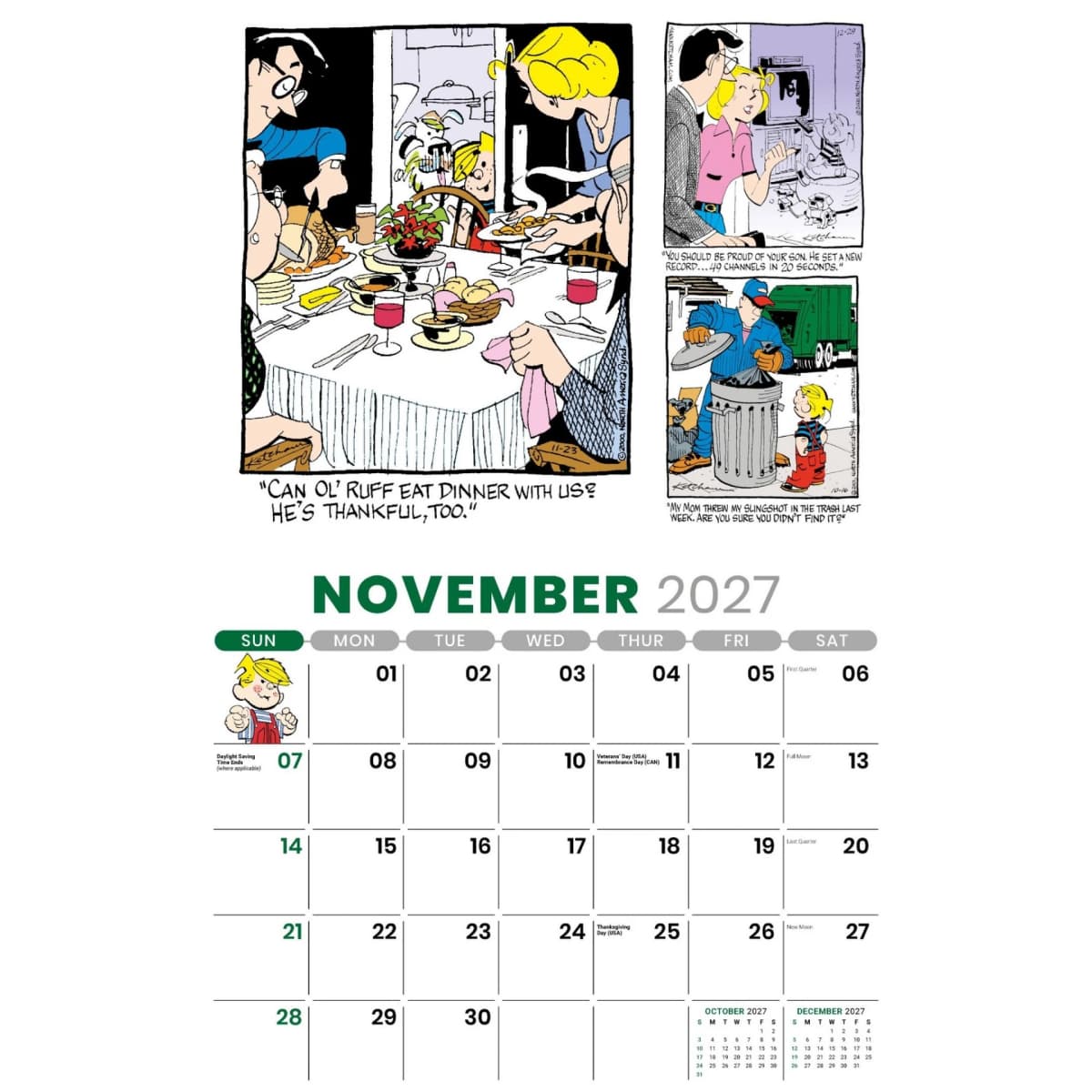 Galleria Wall Calendar 2027 Dennis The Menace