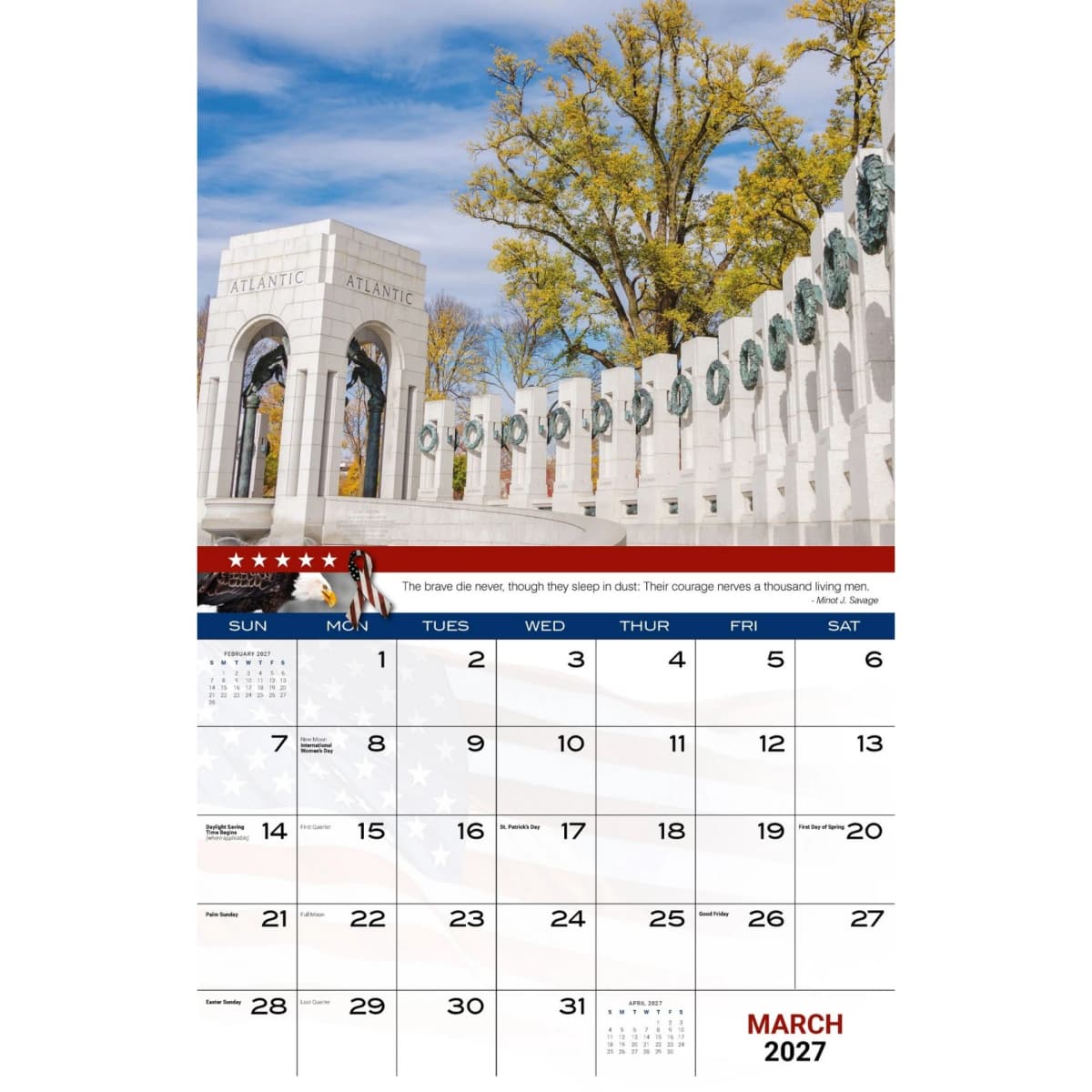 Galleria Wall Calendar 2027 Home Of The Brave