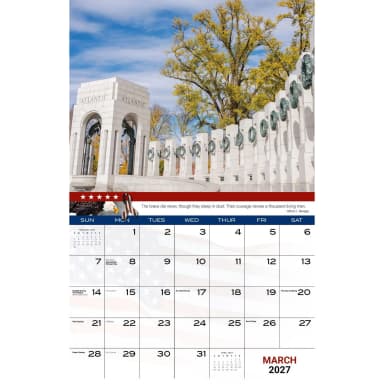 Galleria Wall Calendar 2027 Home Of The Brave