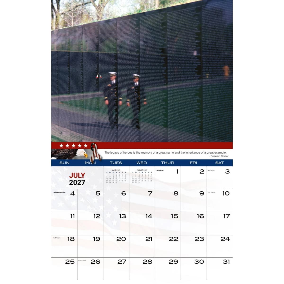 Galleria Wall Calendar 2027 Home Of The Brave