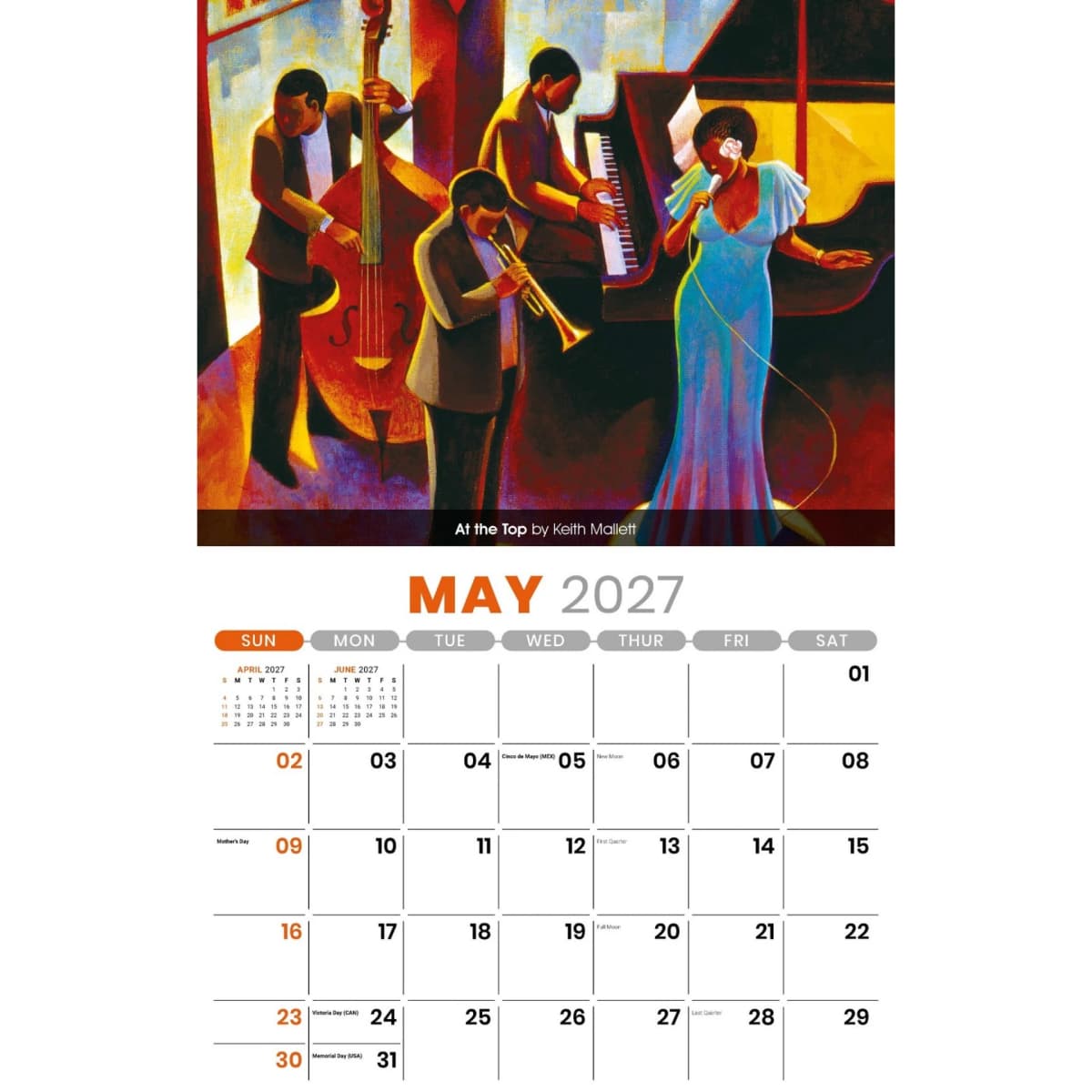 Galleria Wall Calendar 2027 Celebration of African American Art