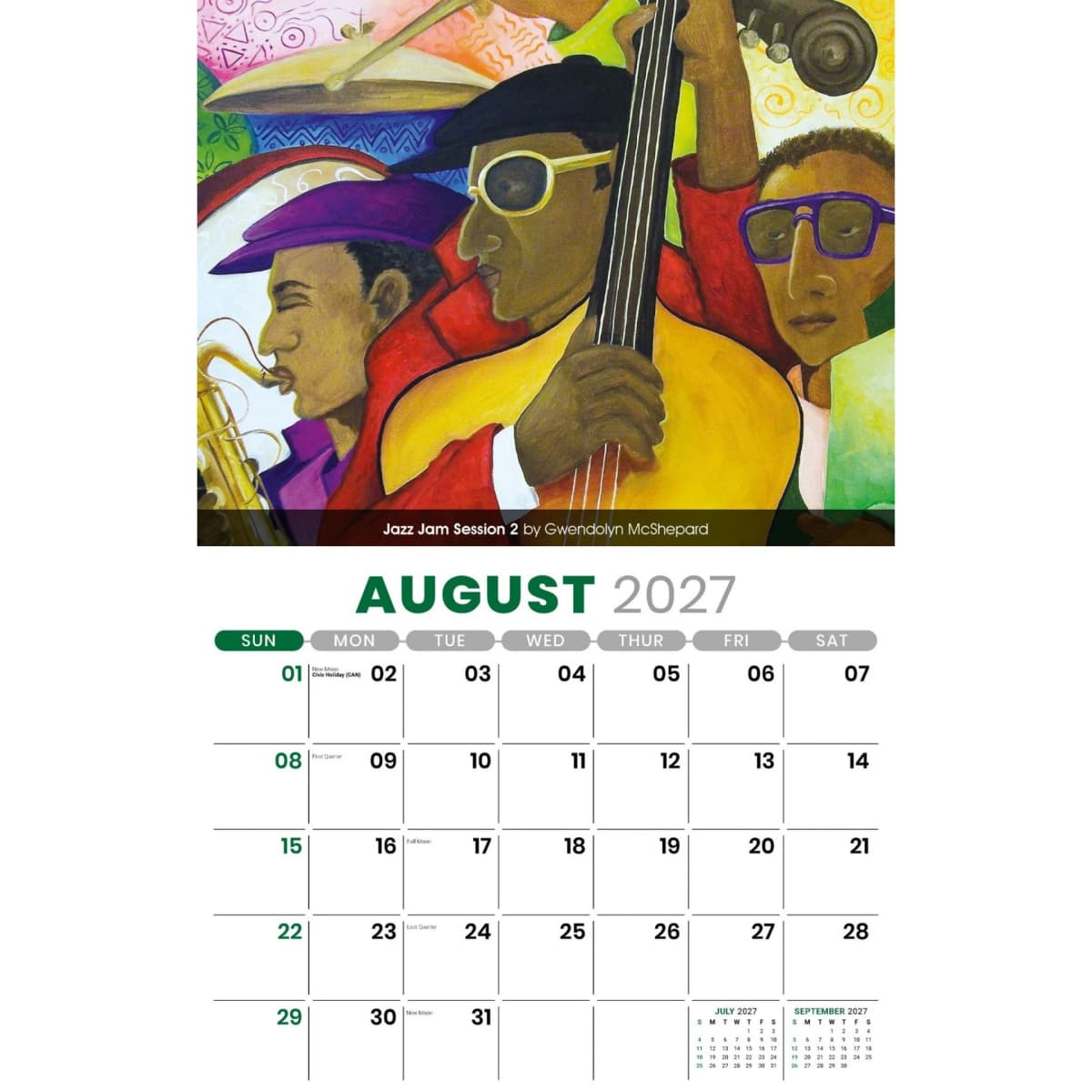 Galleria Wall Calendar 2027 Celebration of African American Art