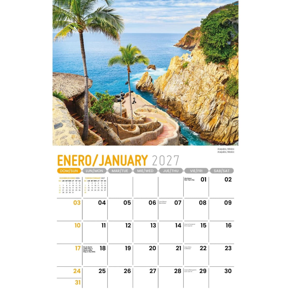 Galleria Wall Calendar 2027 Beauty of Latin America SP/ENG