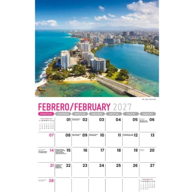 Galleria Wall Calendar 2027 Beauty of Latin America SP/ENG