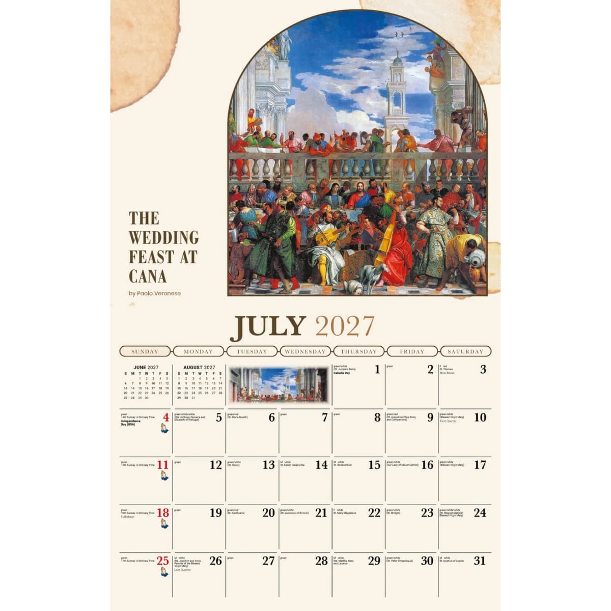 Galleria Wall Calendar 2027 Catholic Inspiration (English)