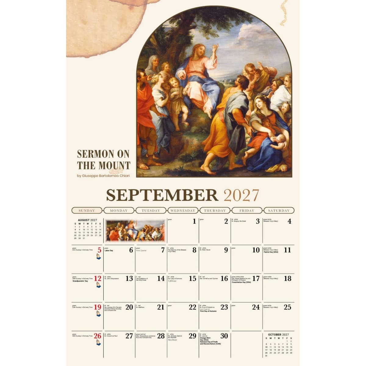 Galleria Wall Calendar 2027 Catholic Inspiration (English)