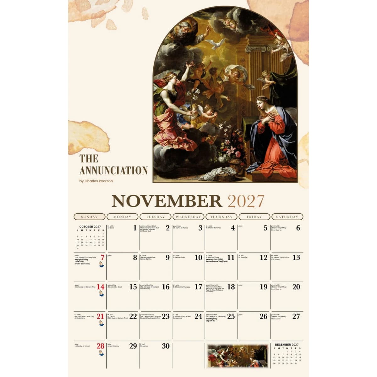 Galleria Wall Calendar 2027 Catholic Inspiration (English)