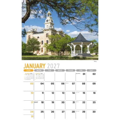 Galleria Wall Calendar 2027 Scenes of Texas