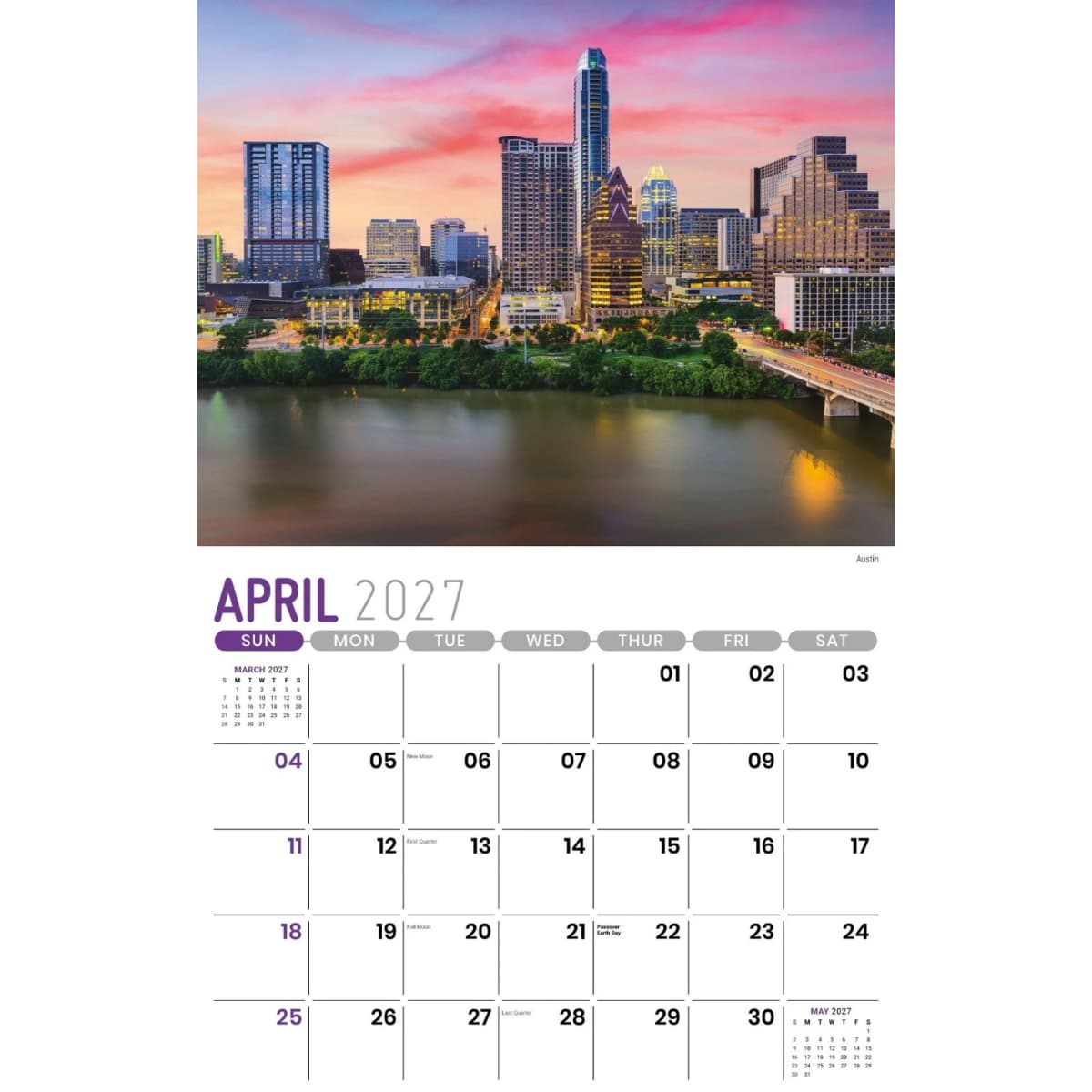 Galleria Wall Calendar 2027 Scenes of Texas