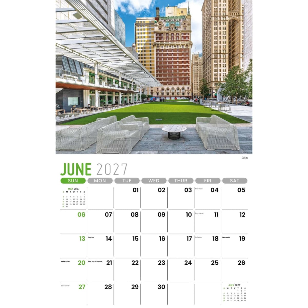 Galleria Wall Calendar 2027 Scenes of Texas