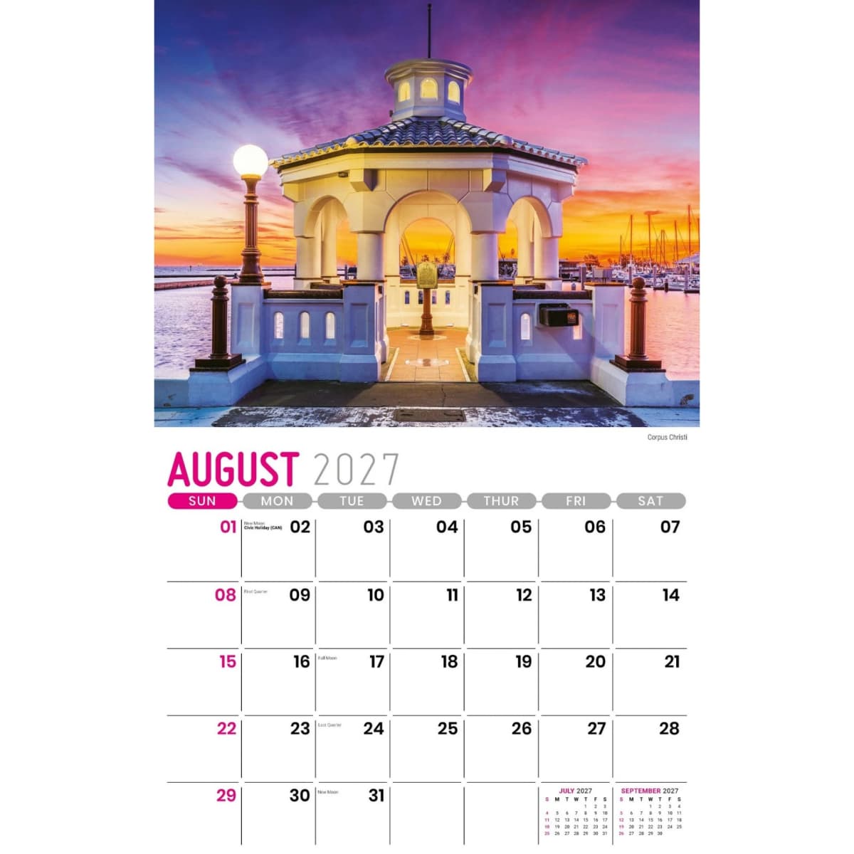 Galleria Wall Calendar 2027 Scenes of Texas