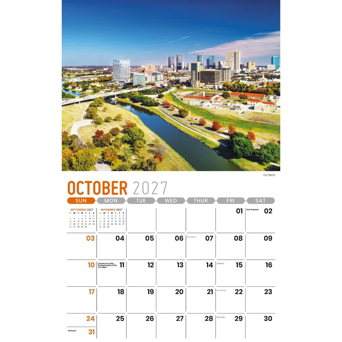 Galleria Wall Calendar 2027 Scenes of Texas