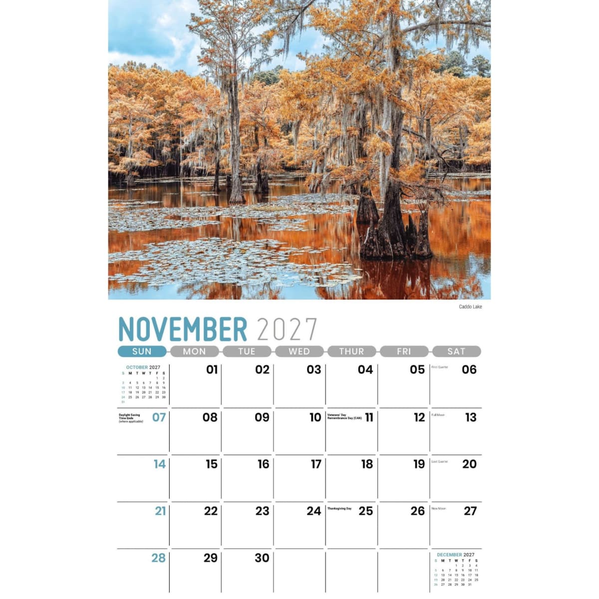 Galleria Wall Calendar 2027 Scenes of Texas